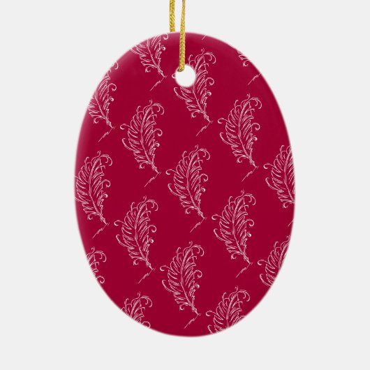 Federkiel-Verzierung Keramikornament (Hinten)