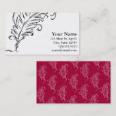 Federkiel-Visitenkarte Visitenkarte (Vorne/Hinten)