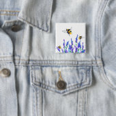 Federknopf für Frühlingsblumen und Bienen Button (Beispiel)