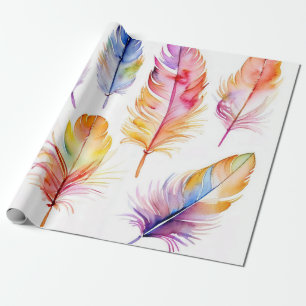 Federkollage Geschenkpapier