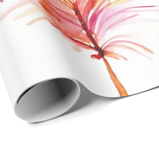 Federkollage Geschenkpapier (Rolleneckpunkt)