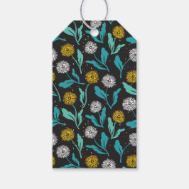 Federkronen-Blume und Blätter Design Geschenkanhänger