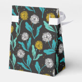 Federkronen-Blume und Blätter Design Geschenkschachtel (Rückseite)