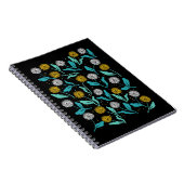 Federkronen-Blume und Blätter Design Notizblock (Rechte Seite)