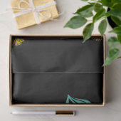 Federkronen-Blume und Blätter Design Seidenpapier (Geschenk)