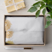 Federkronen-Blume und Blätter Design Seidenpapier (Geschenk)