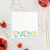Federkronen-Blume und Blätter Design Serviette (Beispiel)