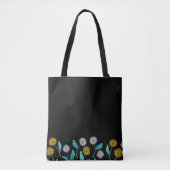 Federkronen-Blume und Blätter Design Tasche (Vorderseite)