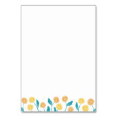 Federkronen-Blume und Blätter Design Tischnummer (Rückseite)