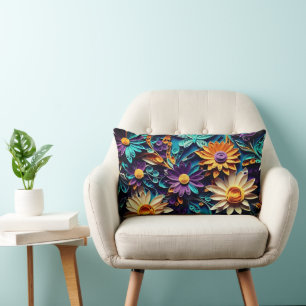 Federkünstlerische Blumen-Papierkunst-Kissenrolle Lendenkissen