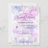 Federleaf Motifs Pastell Brautparty Wasserfarbe Einladung (Vorderseite)