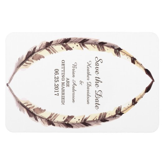 Federleiste Save the Date Flexi Magnet (Horizontal)