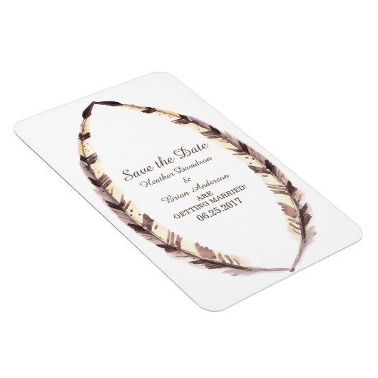 Federleiste Save the Date Flexi Magnet (Rechte Seite)