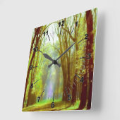 Federleuchte Quadratische Wanduhr (Winkel)