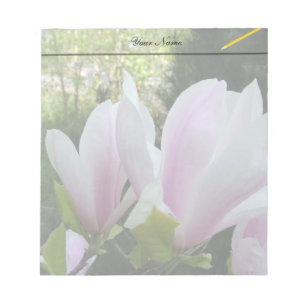 Federlicht lila magnolische Blume Notizblock