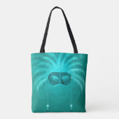 Federmaske elegant Vintag aquamarin Tasche (Rückseite)
