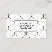 Federmuster | Boho Stylish Visitenkarte (Rückseite)