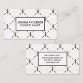 Federmuster | Boho Stylish Visitenkarte (Vorne/Hinten)