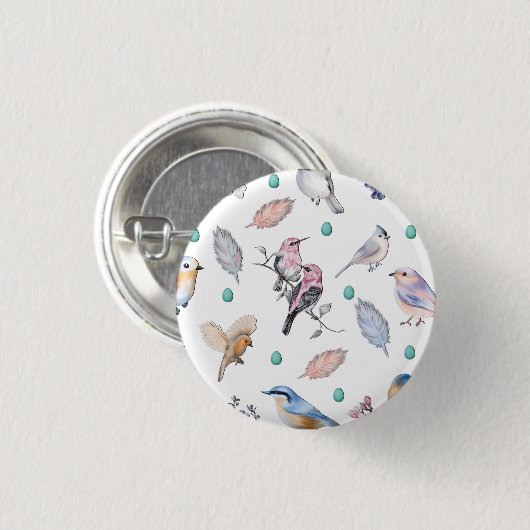 Federmuster Button (Vorne & Hinten)