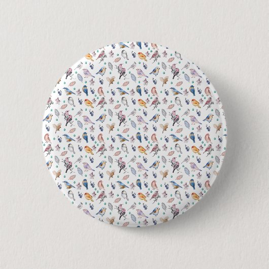 Federmuster Button (Vorderseite)