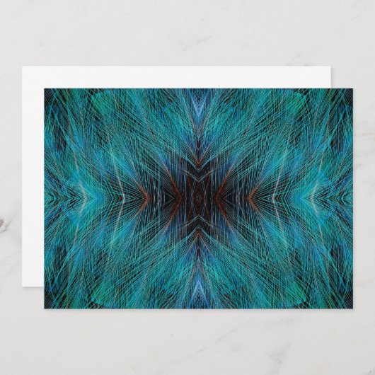 Federmuster des Paradies-Fraktals Dankeskarte (Vorne/Hinten)
