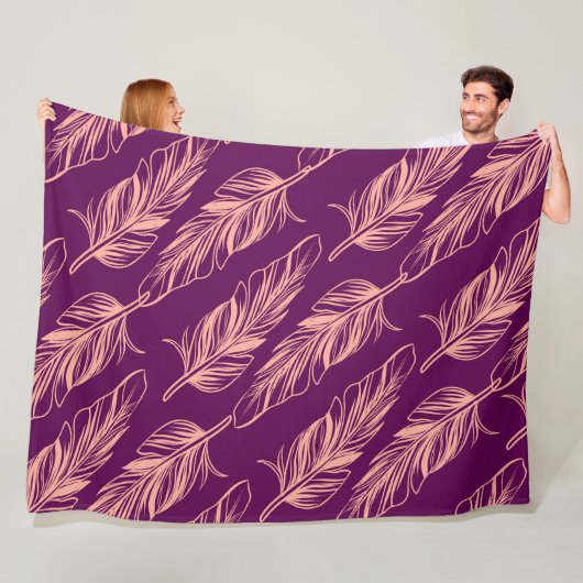 Federmuster Fleecedecke (Beispiel)