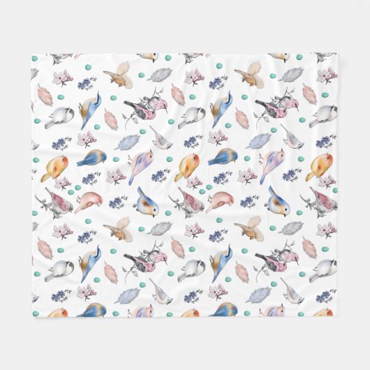 Federmuster Fleecedecke (Vorderseite (Horizontal))