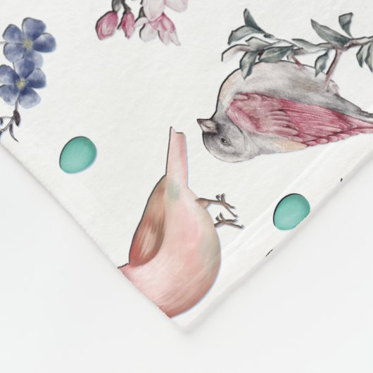 Federmuster Fleecedecke (Ecke)