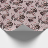 Federmuster Geschenkpapier (Ecke)