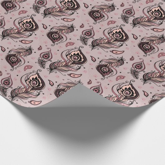 Federmuster Geschenkpapier (Ecke)