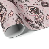 Federmuster Geschenkpapier (Rolleneckpunkt)