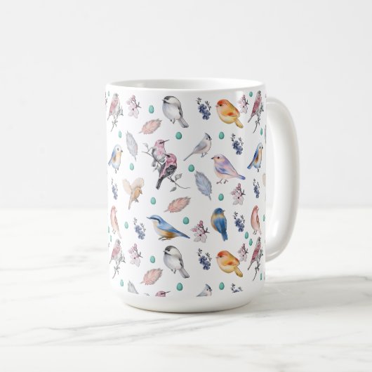 Federmuster Kaffeetasse (VorderseiteRechts)