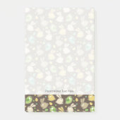 Federmuster mit Ostereiern, Vögeln Post-it Klebezettel (Vorderseite)