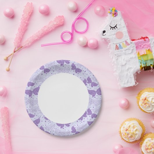 Federmuster Pappteller (Party)