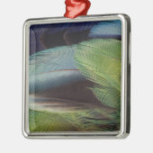 Federmuster Silbernes Ornament (Links)