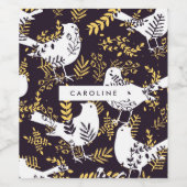 Federmuster Weinetikett (Einzelnes Label)