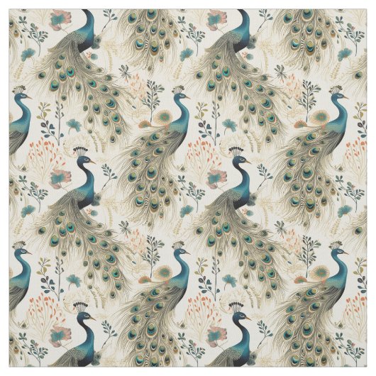 Federn der Fantasie: Whimsy Peacock Stoff (Muster)