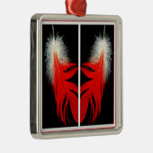 Federn des afrikanischen Graus Ornament Aus Metall (Rechts)