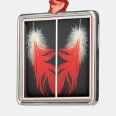 Federn des afrikanischen Graus Ornament Aus Metall (Links)