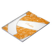 Federn doodle orange weiße Volleyball Zeitschrift Notizblock (Linke Seite)