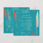 Federn Einladung (Vorne/Hinten)