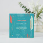 Federn Einladung (Stehend Vorderseite)