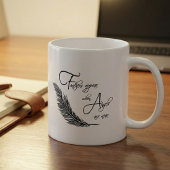 Federn erscheinen, wenn Engel in der Nähe sind Kaffeetasse