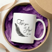 Federn erscheinen, wenn Engel in der Nähe sind Kaffeetasse