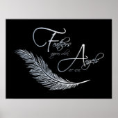 Federn erscheinen, wenn Engel in der Nähe sind Poster (Vorne)