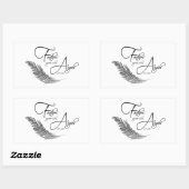 Federn erscheinen, wenn Engel in der Nähe sind Rechteckiger Aufkleber (Blatt)