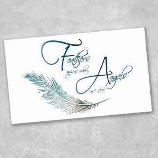 Federn erscheinen, wenn Engel in der Nähe sind Rechteckiger Aufkleber