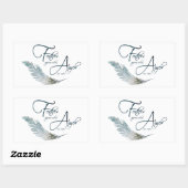 Federn erscheinen, wenn Engel in der Nähe sind Rechteckiger Aufkleber (Blatt)