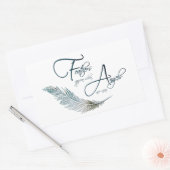 Federn erscheinen, wenn Engel in der Nähe sind Rechteckiger Aufkleber (Umschlag)