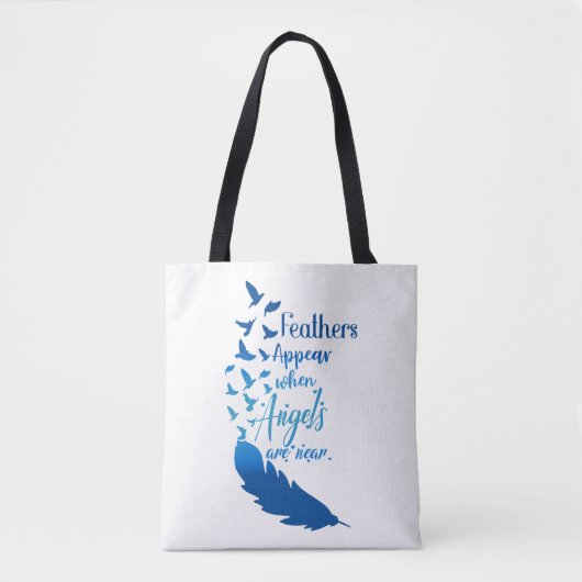 Federn erscheinen, wenn Engel in der Nähe sind - V Tasche (Vorderseite)